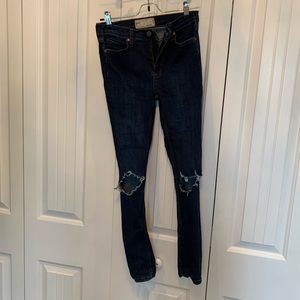 Free people busted knee skinny jeans